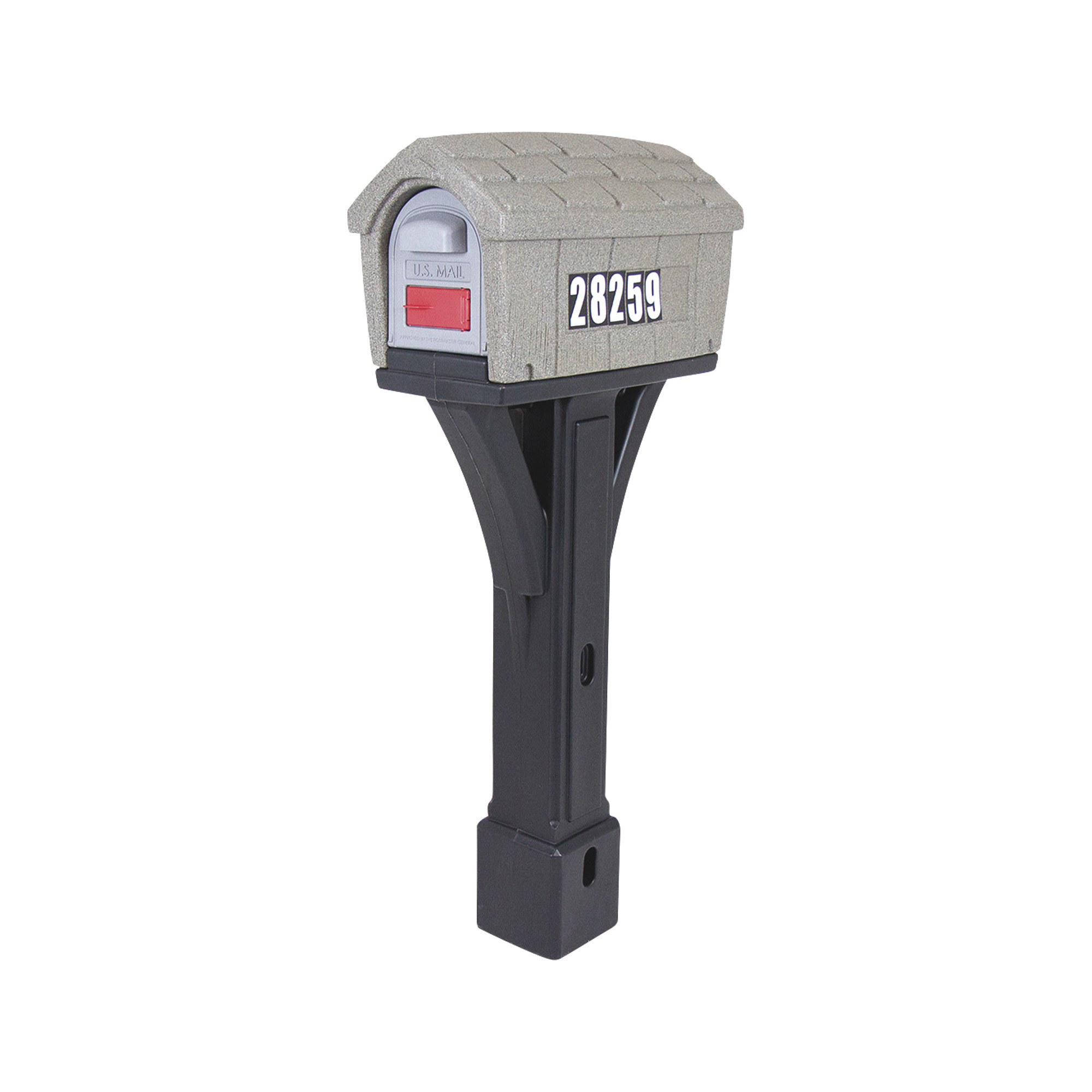 Simplay3 Classic Home Mailbox - Black/Gray, Dual Access Doors, Magnetic Closure, Model# 416700-02